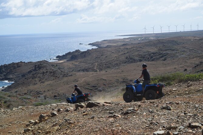 Aruba Off-Road ATV Tour with Cave Pool Swim - Bushiribana ruins and Black Stone Beach: scenery with context