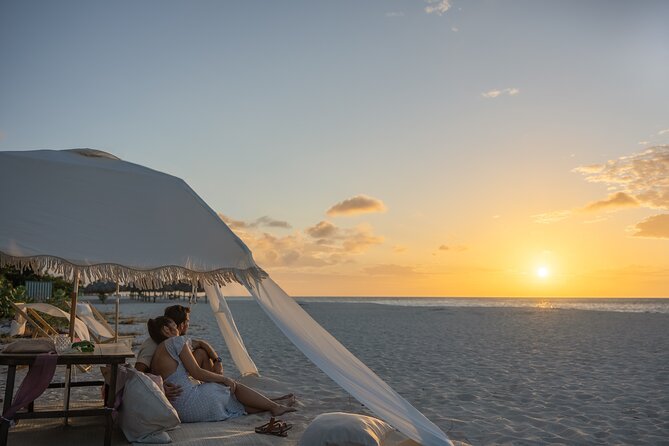 Aruba Romantic Sunset Photoshoot & Beach Picnic in Luxury Cabana - Music, Mood, and the Little Things That Make It Feel Like a Date