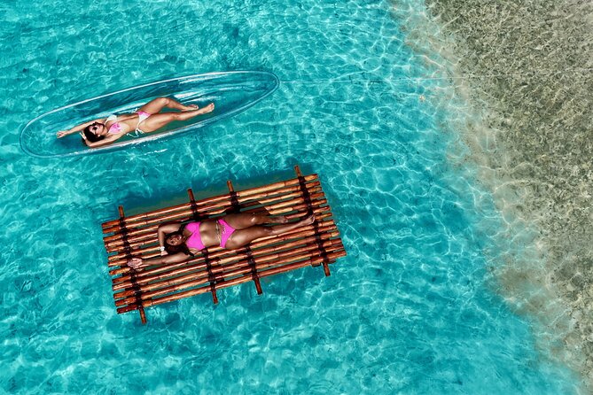 Clear kayak & Bamboo raft ARUBA! Same Day Delivery! PACKAGE DEAL! - Aruba Clear Kayak and Bamboo Raft Photoshoot: How the Whole Package Works