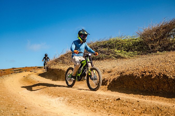 Epic Off-Road Surron Electric Bike Tour in Aruba - California Lighthouse and Sasariwichi Dunes: the finish line with real payoff