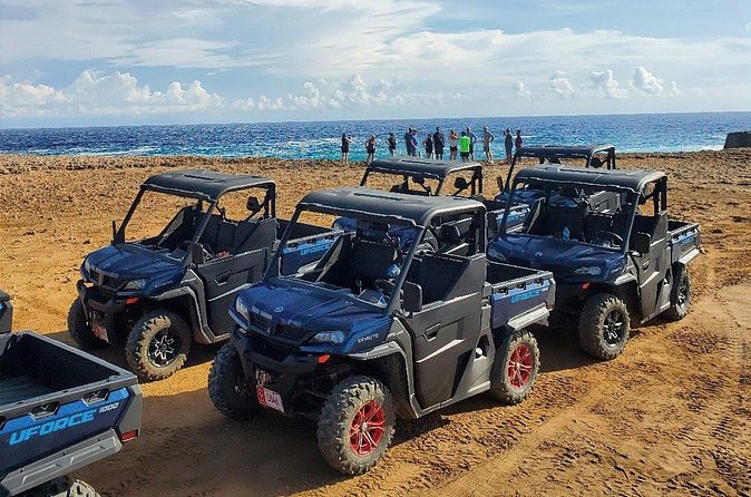 Half-Day Aruba UTV Adventure Tour - Arashi Beach swim time: the reward for getting dusty
