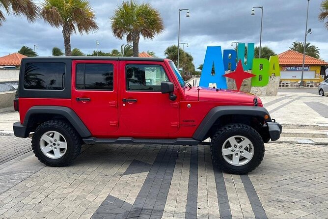 Jeep Wrangler 4 Door HardTop Rental in Aruba - Your 8-Hour Plan: Make a Loop From the North Coast